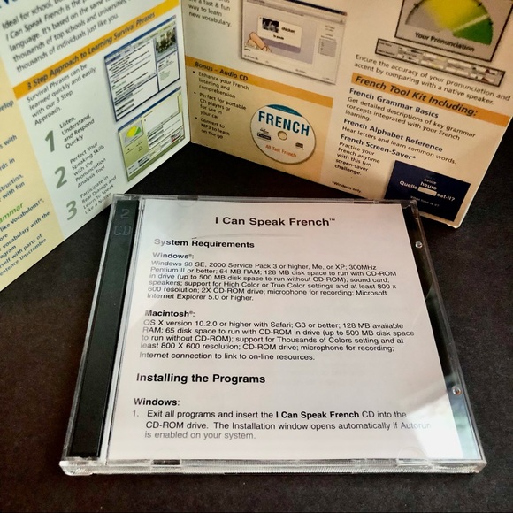 I CAN SPEAK FRENCH! CD-ROM and All Speech CD Lessons! - Picture 9 of 13